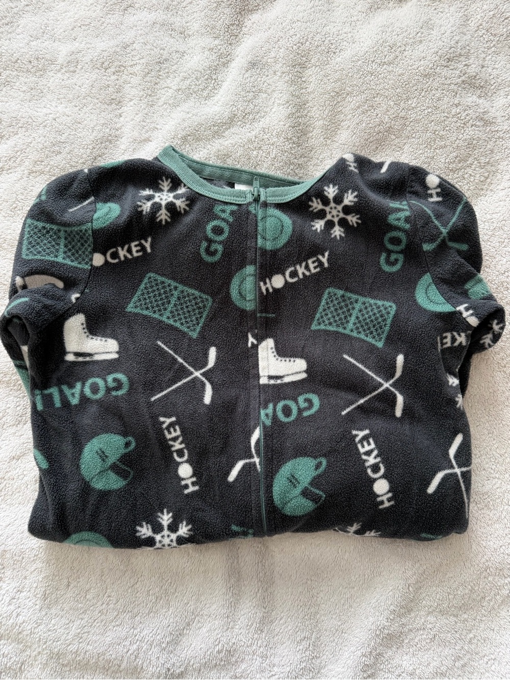 George Hockey Fleece onesie Pajama size 7/8